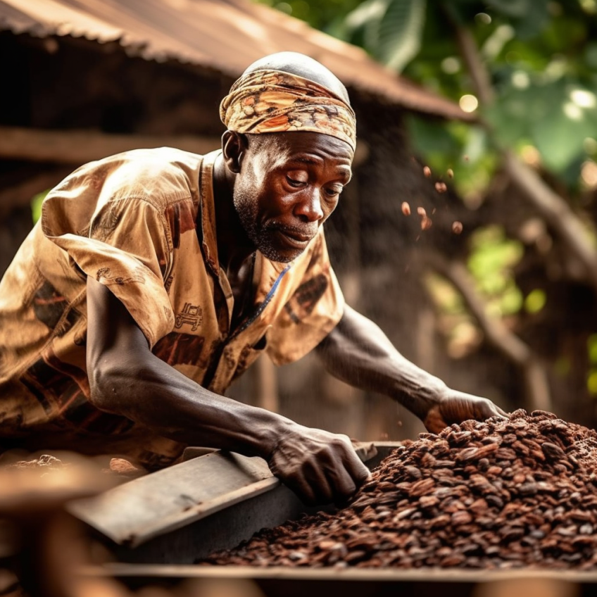 African cocoa farmer